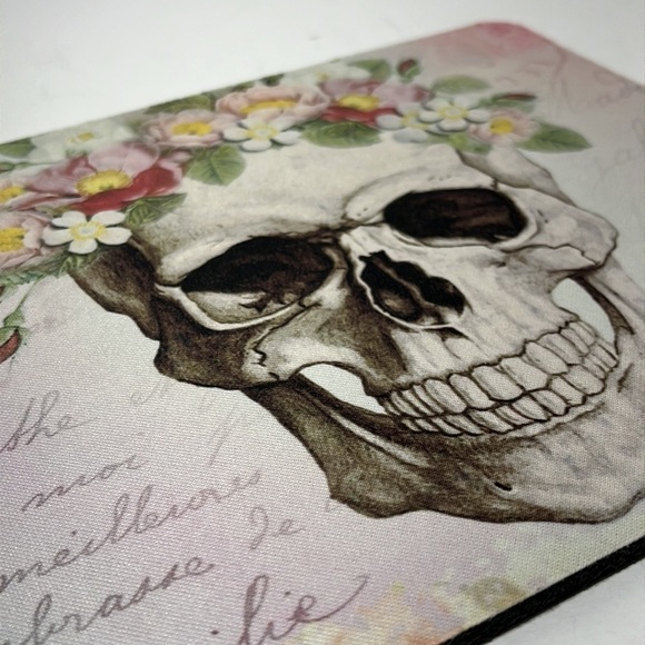 Sugar Skull Floral Computer Laptop Mouse Pad New‎ Custom Made OOAK - Picture 4 of 5